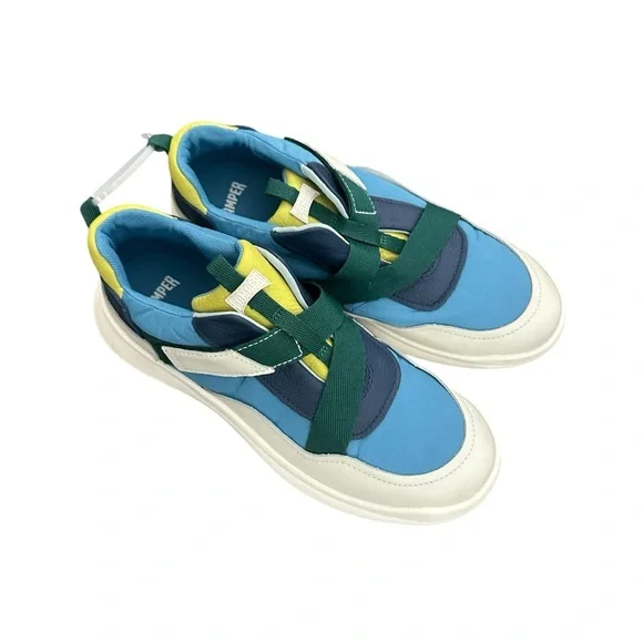 NEW Camper Sneakers White Blue Green Velcro Size EU36/US5.5-6 - Picture 5 of 6